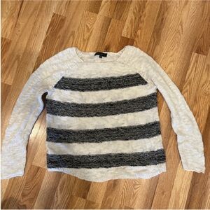Sanctuary Black and Cream Striped Sweater